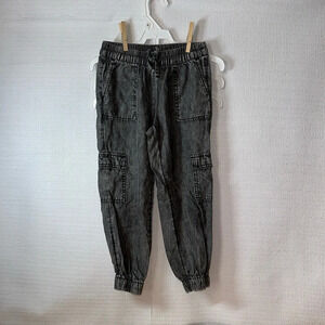 WONDER NATION Cargo Jogger Dark Gray Girls Pants Size S 6/6X